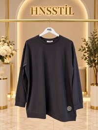 Ceremony 26K172 Kahve Logo Detaylı Sweat