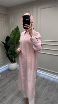 Ceremony 26Y158 Pembe Önden Düğmeli Uzun Tunik