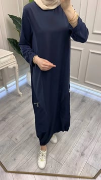 Ceremony 26Y727 Lacivert Altı Büzgülü Elbise