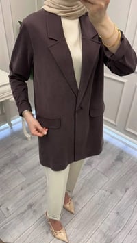 Ceremony 26Y878 Kahve Tensel Lycell Blazer Ceket