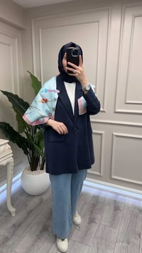 Ceremony 26Y878 Lacivert Tensel Lycell Blazer Ceket