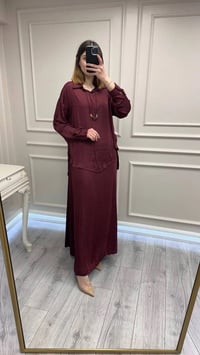 Ceremony 26Y904 Bordo Ceketli Elbise