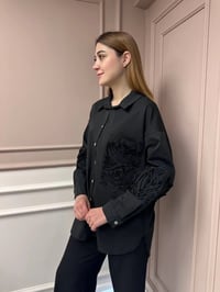 Ceremony 5173 Siyah Aplike Detaylı Tunik