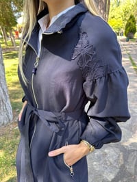 Ceremony 6840 Lacivert Dantel Detaylı Kap