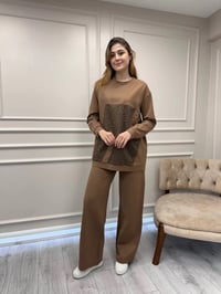 Ceremony 6932 Camel Dantel Detaylı İkili Takım