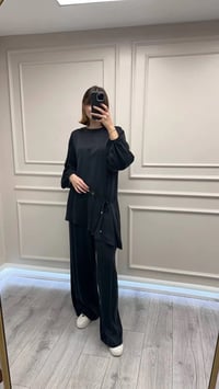 Clande CL25023001 Siyah Yanı Detaylı Bluz