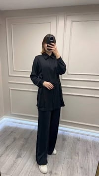 Clande CL25023019 Siyah Bağlama Detaylı Bluz