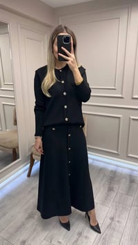 Clande CL250310001 Siyah Etekli İkili Takım