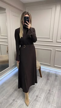 Clande CL250310009 Kahve Elbise