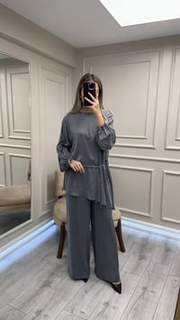 Clande CL3001-1017 Antrasit Bluz Pantolon Takım