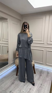 Clande CL3001-1017 Antrasit Bluz Pantolon Takım