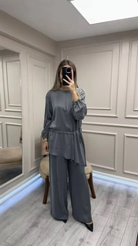 Clande CL3001-1017 Antrasit Bluz Pantolon Takım