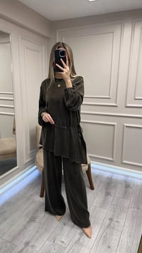 Clande CL3001-1017 Kahve Bluz Pantolon Takım