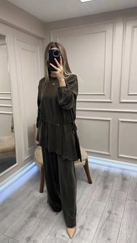 Clande CL3001-1017 Kahve Bluz Pantolon Takım