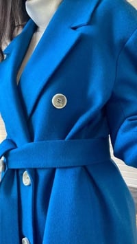Cloche CL2965 İndigo Erkek Yaka Düğmeli Kaban