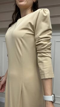 Cloche CL3000 Camel Bambu Penye Kumaş Elbise