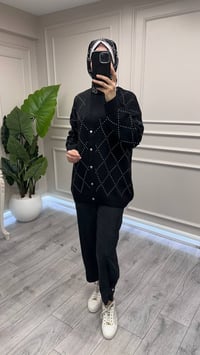 Exquise E26K06125007 Siyah  Novais Triko Hırka