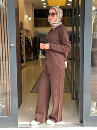 Exquise E26K06125015 Kahverengi Xanthe Winslow Triko Takım