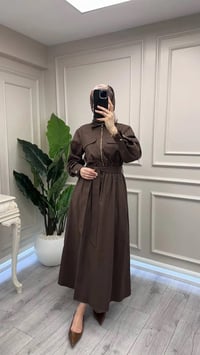 Exquise E26Y06218548 Kahverengi Seleneia Elbise