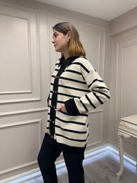 Exquise E26Y06225002 Siyah Krem Gaetan Triko Hırka