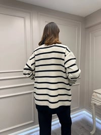 Exquise E26Y06225002 Siyah Krem Gaetan Triko Hırka