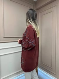 Ghisa 25YGÇTNK2452 Bordo Taşlı Tunik
