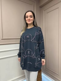 Ghisa 25YGÇTNK2452 Siyah Taşlı Tunik