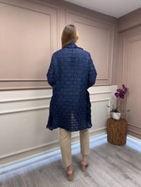 Ghisa 25YGSCKT3105 Lacivert Transparan Ceket