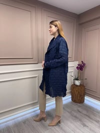 Ghisa 25YGSCKT3105 Lacivert Transparan Ceket