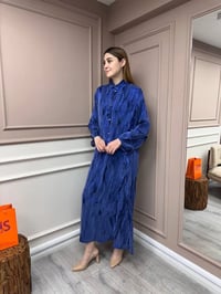 Ghisa 25YGSELB4968 Sax Desenli Elbise
