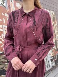 Ghisa 25YGSELB4969 Bordo Desenli Elbise
