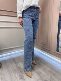Ghisa 25YGSPNT8700 Mavi Taşlı Pantolon