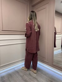 Ghisa 25YGSTKM3047 Bordo İpek İkili Takım