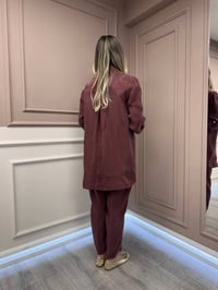 Ghisa 25YGSTKM3047 Bordo İpek İkili Takım