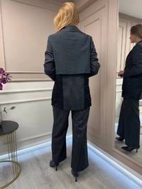 Ghisa 25YGSTKM3074 Siyah Ceket Pantolon Takım