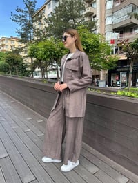 Ghisa 25YGSTKM3936 Kahve Beli Bağlamalı İkili Takım
