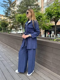 Ghisa 25YGSTKM3936 Lacivert Beli Bağlamalı İkili Takım