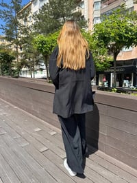 Ghisa 25YGSTKM3936 Siyah Beli Bağlamalı İkili Takım