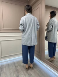 Ghisa 25YGSTKM3940 Mavi Ceket Pantolon Takım