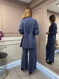 Ghisa 25YGSTKM4598 Lacivert Desenli İkili Takım