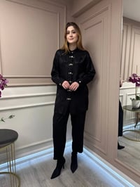 Ghisa 25YGSTKM4817 Siyah İkili Takım