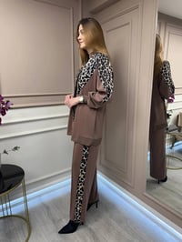 Ghisa 25YGSTKM4860 Kahve Leopar Detay Takım