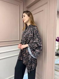 Ghisa 25YGSTNK4079 Siyah Kolları Detaylı Tunik