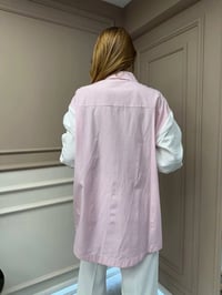 Ghisa 25YGSTNK4617 Pembe Taş Detaylı Çizgili Tunik
