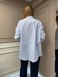 Ghisa 25YGSTNK4627 Açık Mavi Çizgili Tunik