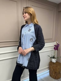 Ghisa 25YGSTNK4820 Mavi Gümüş Tunik