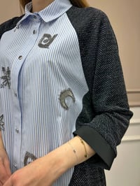 Ghisa 25YGSTNK4820 Mavi Gümüş Tunik