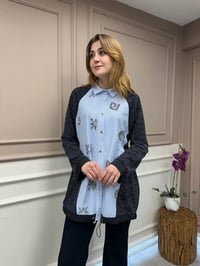 Ghisa 25YGSTNK4820 Mavi Gümüş Tunik