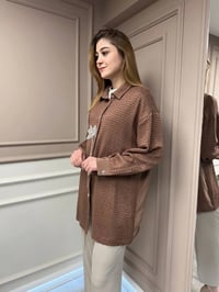 Ghisa 25YGSTNK4833 Kahve Taş Detaylı Tunik