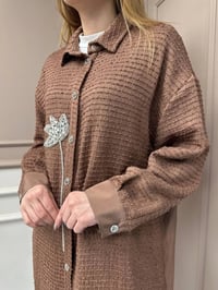 Ghisa 25YGSTNK4833 Kahve Taş Detaylı Tunik